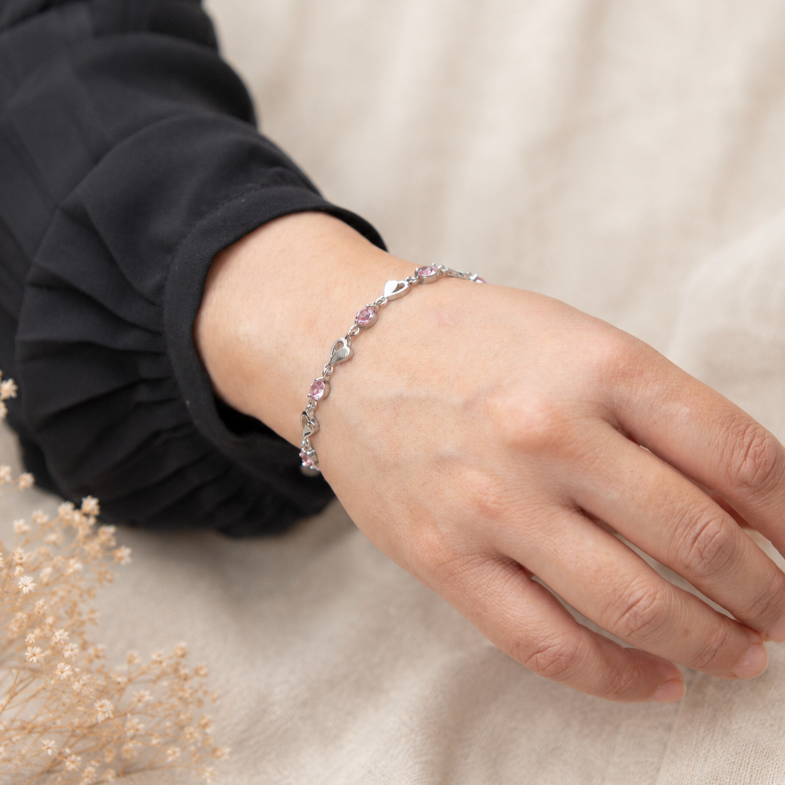 Blush Heart Bracelet - Image 3