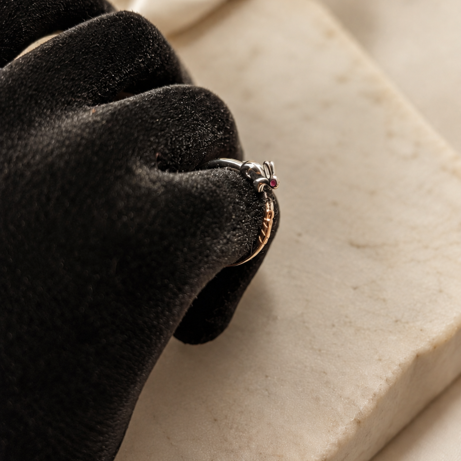 Bunny Hug Adjustable Ring - Image 2